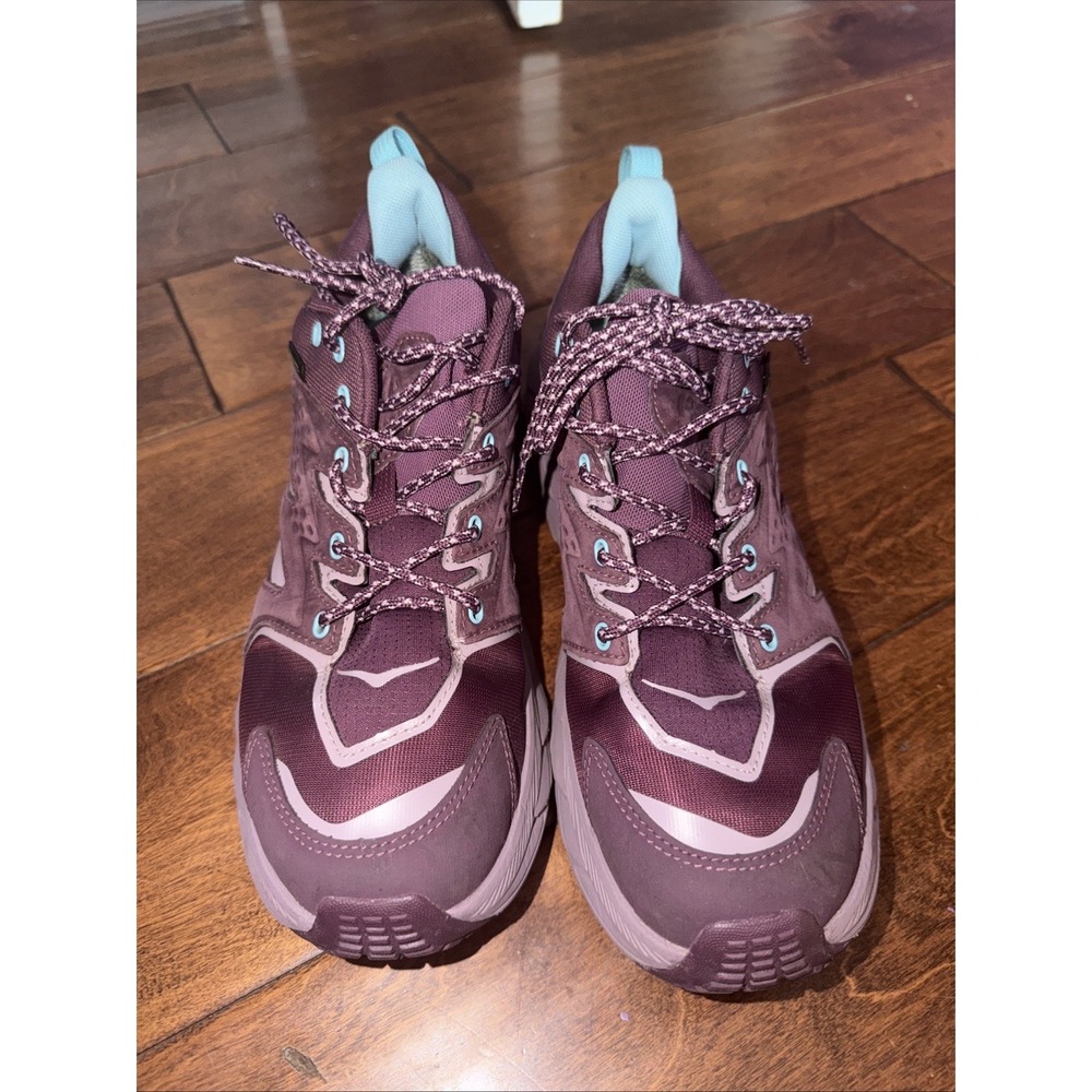 Hoka Anacapa Low GTX Hiking Shoes Womens Size 8.5 Purple Gore-Tex 1119373-GWEL
